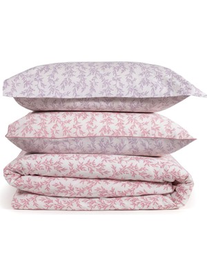 Griemay Pure Pembe Lila Pamuklu Çift Kişilik Nevresim Takımı 200 x 220 cm