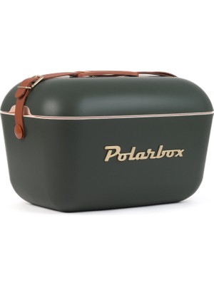 Polarbox Green Forest Gold Deri Kayışlı Soğuk ve Sıcak Tutucu Termal Çanta 12 Lt