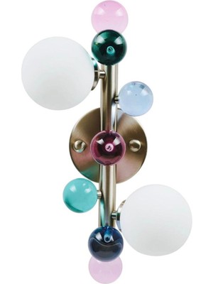 Bubble Lamp Soft Fırçalanmış Mat Krom Opak Aplik