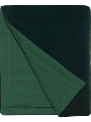 Alpaq Studio Yeşil Kadife Throw Koltuk Örtüsü 140 x 170 cm