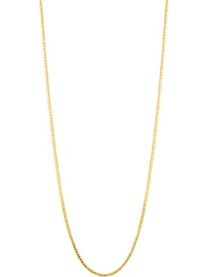 Safir Mücevher Silindir Zincir 14 Ayar Altın Unisex Kolye