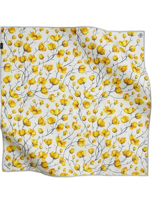 Poanes Twill Çift Baskılı Ipek Eşarp