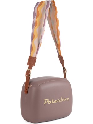 Polarbox Prinkstyle Ondas Classic Deri Kayışlı Mauve Gold Soğuk ve Sıcak Tutucu Yemek Çantası 6 Lt