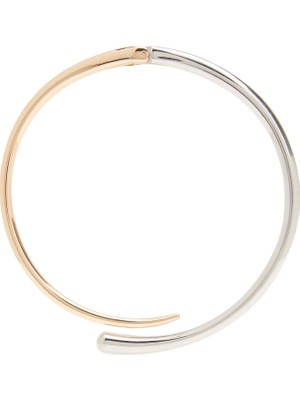 Network Gümüş Altın Rengi Kadın Choker Kolye