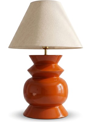 Pinot Interior Chunky Turuncu Ahşap Abajur