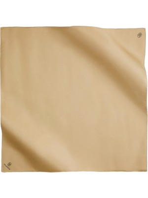 Poanes Altın Bej Ipek Twill Kadın Eşarp