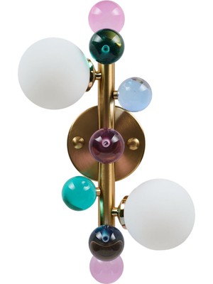 Bubble Lamp Soft Fırçalanmış Mat Gold Metal Opak Aplik