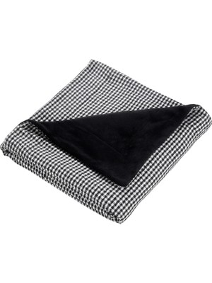 Rumija Home Siyah Kazayağı Luxury Throw Tek Kişilik Koltuk Şalı Battaniye 140 x 190 cm