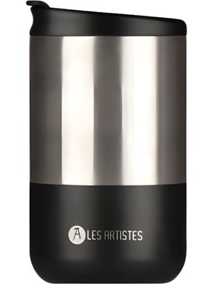 Les Artistes Paris Split Black Isı Yalıtımlı Çelik Mug Termos 350 ml