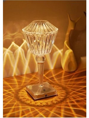 Maison Luré Kristal LED Masa Lambası, Dokunmatik ve Uzaktan Kumandalı, Renkli Efektler