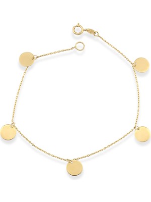 Orena Jewelry Coin Station 14 Ayar Altın Kadın Bileklik