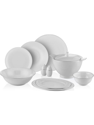Royal London Amanda Silver Bone China 60.parça Yemek Takımı