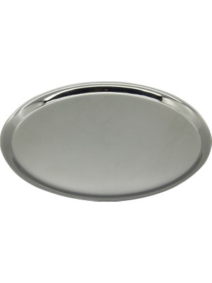 Es Collection Gümüş Rengi Metal Orta Boy Servis Tepsisi 25 cm