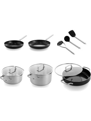 Greenpan Chef's Collection Çelik 11 Parça Pişirme Seti