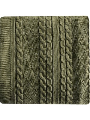 Yatsan Haki Maison Dali Throw Tek Kişilik Koltuk Örtüsü 130 x 170 cm