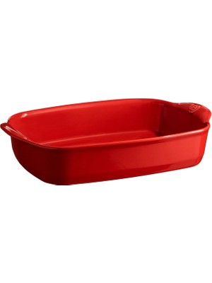 Emile Henry Kırmızı Seramik Dikdörtgen Fırın Kabı 36 cm