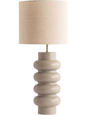 Pinot Interior Wavy Bej Ahşap Abajur