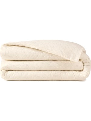 Barine Damask Krem Rengi %100 Pamuk Waffle Çift Kişilik Nevresim Kılıfı 200 x 220 cm
