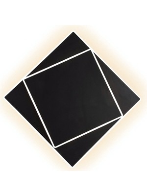 Bakara Collection Dakla Beyaz Siyah Ledli Aplik Plafonyer