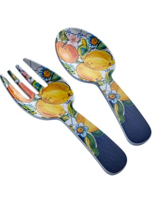Chiara Alessi Limoncello Mavi Melamin Salata Servis Seti