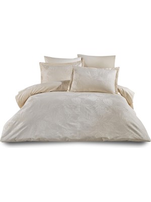DK Store Bolzano Bej Pamuk Saten Çift Kişilik Nevresim Takımı 200 x 220 cm