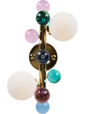 Bubble Lamp Soft Gold Metal Opak Aplik