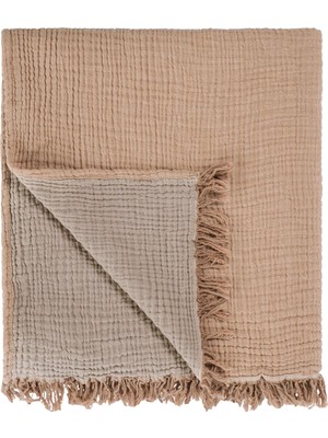 Barine Cocoon Taba / Acı Kahve %100 Pamuk King Size Yatak Örtüsü 240 x 260 cm