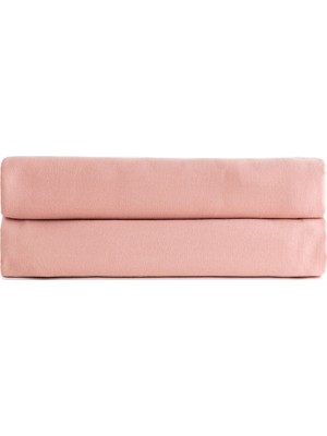Barine Smooth Pembe Pamuklu Çift Kişilik Düz Çarşaf 240 x 260 cm