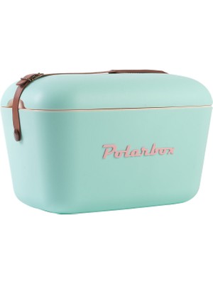 Polarbox Deri Kayışlı Turkuaz Pembe Soğuk ve Sıcak Tutucu Thermo Çanta 20 Lt