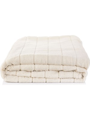 Rumija Home Krem Kazayağı Luxury Kürk Throw Battaniye 140 x 190 cm
