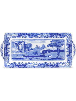 Spode Blue Italian Dikdörtgen Porselen Tepsi