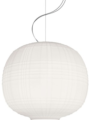 Foscarini Tartan Beyaz Cam LED Sarkıt Avize