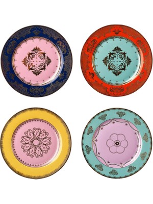 Polspotten Side Plate Grandpa Porselen 4'lü Çay Tabağı Seti
