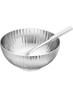Georg Jensen Bernadotte Çizgi Dokulu Çelik Kase