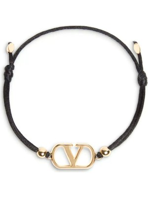 Valentino Garavani Vlogo Siyah Kadın Bileklik