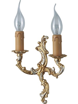 Bakara Collection Pallina Altın Gümüş Varaklı Döküm Bronz Aplik