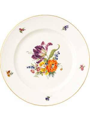 Fürstenberg Bunte Blume Renkli Porselen Pasta Tabağı 19,2 cm