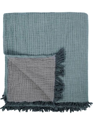 Barine Cocoon Garden Pamuklu 4 Kat Müslin Tek Kişilik Koltuk Şalı Battaniye 130 x 170 cm