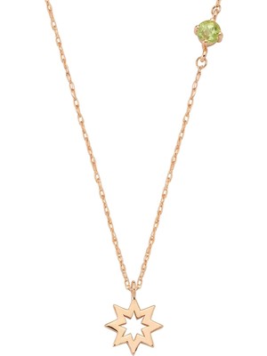 Bee Goddess Venus Star Peridot Kadın Altın Kolye
