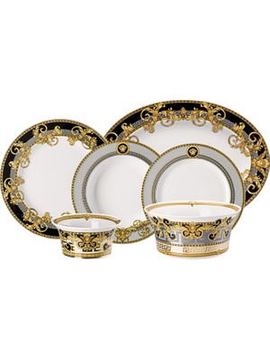 Versace Prestige Gala Porselen 51 Parça 12 Kişilik Yemek Takımı