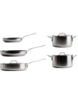 Greenpan x Mauviel La Collection Limited Editon 8 Parça Çelik Tencere Seti