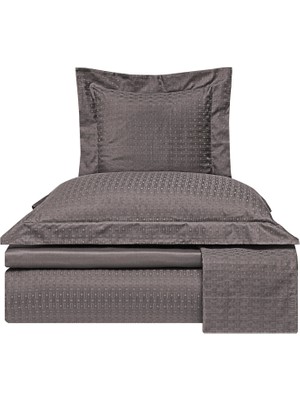 Valeron Cole Antrasit Pamuklu Jakar King Size Nevresim Takımı 240 x 220 cm
