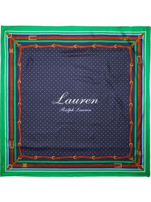 Lauren Ralph Lauren Lacivert Puantiyeli Kadın Ipek Fular