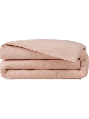 Barine Damask Transcented Pink %100 Pamuk Waffle Çift Kişilik Nevresim Kılıfı 200 x 220 cm