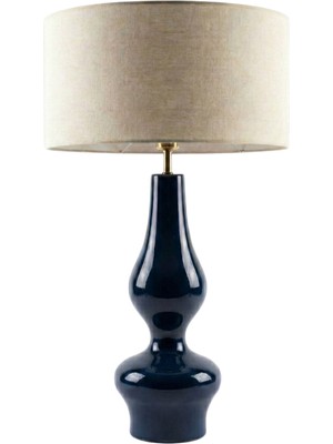Pinot Interior Porto Lamp Koyu Mavi Ahşap Abajur