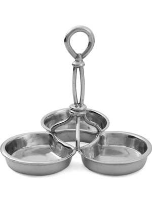 King's Pewter 3 Bölmeli Kalay Servis