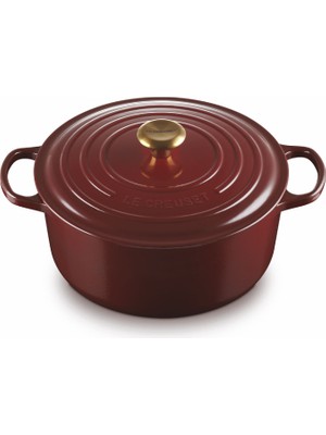 Le Creuset Imza Koleksiyonu Lal Garnet Döküm Tencere 20 cm