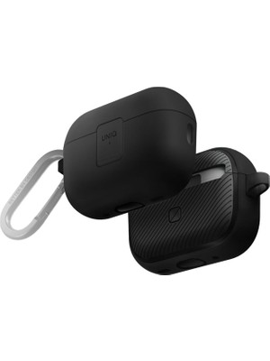 Uniq Clyde Kilitli Airpods Pro 2 2 Nesil Siyah Kulaklık Kılıfı