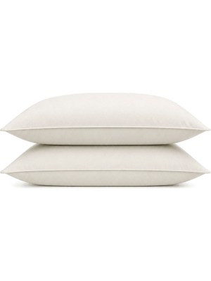 Qua Home Soho Bej Pamuk Perkal 2'li Yastık Kılıfı 50 x 70 cm