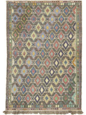 Soho Antiq Akasya Geometrik Tasarımlı Yün Cicim Kilim 135X186 cm